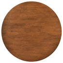  Coaster Furniture Dinah 108471 Round 47-inch Solid Wood Dining Table - Walnut IMAGE 4