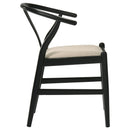  Coaster Furniture Crestmont 108482 Wood Wishbone Dining Side Chair - Black IMAGE 8