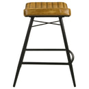  Coaster Furniture Bayu 109248 Leather Upholstered Counter Stool - Camel IMAGE 5