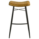  Coaster Furniture Bayu 109249 Leather Upholstered Bar Stool - Antique Camel IMAGE 2