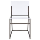  Coaster Furniture Adino 121142 Acrylic Dining Side Chair - Black Nickel IMAGE 3