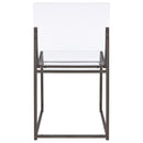  Coaster Furniture Adino 121142 Acrylic Dining Side Chair - Black Nickel IMAGE 7