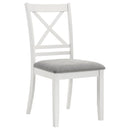  Coaster Furniture Hollis 122242 Cross Back Wood Dining Side Chair - White IMAGE 1