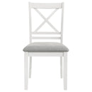  Coaster Furniture Hollis 122242 Cross Back Wood Dining Side Chair - White IMAGE 3