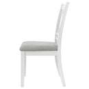  Coaster Furniture Hollis 122242 Cross Back Wood Dining Side Chair - White IMAGE 5