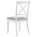  Coaster Furniture Hollis 122242 Cross Back Wood Dining Side Chair - White IMAGE 6