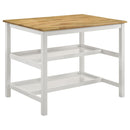 Coaster Furniture Edgeworth 122246 itchen Island Counter Table with Pot Rack - White IMAGE 6