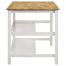  Coaster Furniture Edgeworth 122246 itchen Island Counter Table with Pot Rack - White IMAGE 8