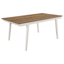  Coaster Furniture Nogales 122301 Rectangular 71-inch Wood Dining Table - Off White IMAGE 1