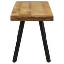  Coaster Furniture Maverick 123043 Wood Dining Bench - Natural Mango and Black IMAGE 4