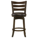  Coaster Furniture Murphy 181368 Wood Counter Height Swivel Bar Chair - Dark Brown IMAGE 3