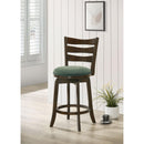  Coaster Furniture Murphy 181378 Wood Counter Height Swivel Bar Chair - Hunter Green IMAGE 2