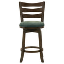  Coaster Furniture Murphy 181378 Wood Counter Height Swivel Bar Chair - Hunter Green IMAGE 3