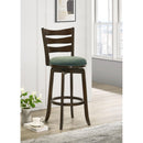  Coaster Furniture Murphy 181379 Wood Pub Height Swivel Bar Chair - Hunter Green IMAGE 2