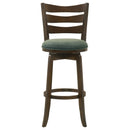  Coaster Furniture Murphy 181379 Wood Pub Height Swivel Bar Chair - Hunter Green IMAGE 3