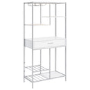  Coaster Furniture Figueroa 182034 5-shelf LED Wine Storage Bar Cabinet - White High Gloss IMAGE 4