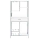  Coaster Furniture Figueroa 182034 5-shelf LED Wine Storage Bar Cabinet - White High Gloss IMAGE 5