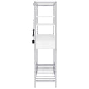 Coaster Furniture Figueroa 182034 5-shelf LED Wine Storage Bar Cabinet - White High Gloss IMAGE 9