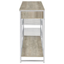  Coaster Furniture Melrose 182275 2-Drawer Home Bar Storage with Wine Rack - Grey IMAGE 5