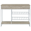  Coaster Furniture Melrose 182275 2-Drawer Home Bar Storage with Wine Rack - Grey IMAGE 7