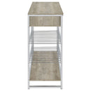  Coaster Furniture Melrose 182275 2-Drawer Home Bar Storage with Wine Rack - Grey IMAGE 8