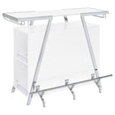  Coaster Furniture Araceli 182355 Freestanding LED Home Bar Cabinet - White High Gloss IMAGE 1