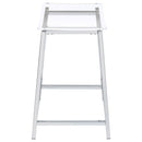  Coaster Furniture Jovani 182358 Acrylic Backless Counter Stool - Chrome IMAGE 4