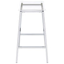  Coaster Furniture Jovani 182359 Acrylic Backless Bar Stool - Chrome IMAGE 4