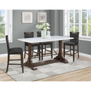  Coaster Furniture Aldrich 182438 66-inch Marble Top Counter Height Dining Table - White IMAGE 6