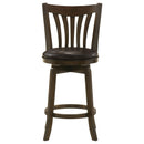  Coaster Furniture Lambert 182508 Wood Counter Height Swivel Bar Chair - Dark Cherry IMAGE 3