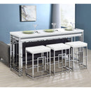  Coaster Furniture Jackson 182715 5-piece Multipurpose Counter Height Table Set - White IMAGE 15