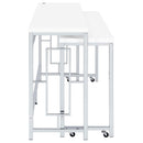  Coaster Furniture Jackson 182715 5-piece Multipurpose Counter Height Table Set - White IMAGE 9