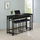  Coaster Furniture Hawes 182724 4-piece Multipurpose Counter Height Table Set - Black IMAGE 2