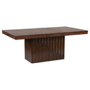  Coaster Furniture Briarwood 182991 77-inch Extension Leaf Dining Table - Mango Oak IMAGE 1