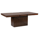  Coaster Furniture Briarwood 182991 77-inch Extension Leaf Dining Table - Mango Oak IMAGE 3