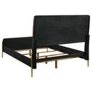  Coaster Furniture Arini 224330KE Rattan Eastern King Panel Bed - Black and Natural IMAGE 4
