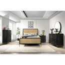  Coaster Furniture Arini 224330Q Rattan Queen Panel Bed - Black and Natural IMAGE 5