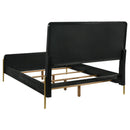  Coaster Furniture Arini 224331KE Upholstered Eastern King Panel Bed - Black and Grey IMAGE 4