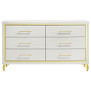  Coaster Furniture Lucia 224733 6-Drawer Dresser Cabinet - White IMAGE 3