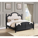  Coaster Furniture Celina 224761KE Wood Eastern King Poster Bed - Black IMAGE 4