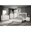  Coaster Furniture Caraway 224771KE Wood Eastern King LED Panel Bed - White IMAGE 5