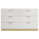  Coaster Furniture Caraway 224773 6-Drawer Dresser - White IMAGE 3