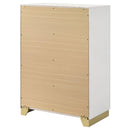  Coaster Furniture Caraway 224775 4-Drawer Bedroom Chest - White IMAGE 8
