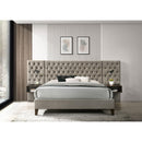  Coaster Furniture Marley 300833Q Upholstered Queen Wall Panel Bed - Light Brown IMAGE 2