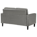  Coaster Furniture Ruth 508366 Upholstered Track Arm Loveseat - Grey IMAGE 6