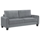  Coaster Furniture Davis 509634 Upholstered Rolled Arm Sofa - Grey IMAGE 1