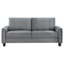  Coaster Furniture Davis 509634 Upholstered Rolled Arm Sofa - Grey IMAGE 3