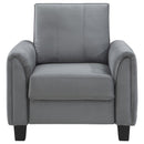  Coaster Furniture Davis 509636 Upholstered Rolled Arm Accent Chair - Grey IMAGE 3