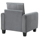  Coaster Furniture Davis 509636 Upholstered Rolled Arm Accent Chair - Grey IMAGE 7