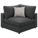  Coaster Furniture Serene 551324-SETB 4 pc Upholstered Modular Sectional - Charcoal IMAGE 7